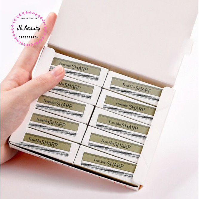 Dao Cạo Lông Mày Hộp 10 Cây Sắc Bén
