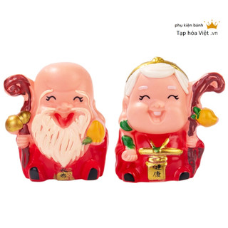 Cặp ông bà lộc thọ trang trí bánh sinh nhật, ông bà lộc thọ trang trí nhà cửa