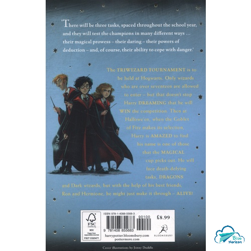 Tiểu thuyết tiếng Anh cho tuổi 11-14 Harry Potter and the Goblet of Fire, Children's Paperback (Jonny Duddle Cover)
