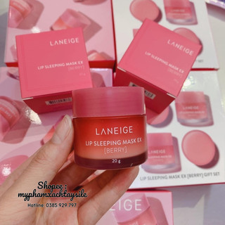 MẪU MỚI - Mặt Nạ Ngủ Môi Laneige Lip Sleeping Mask Berry 20GR - Ủ MÔI LANEIGE