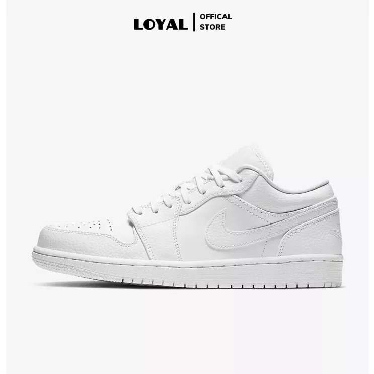 Giày Jordan Low White Cổ Thấp Bản Quản Châu - Giày thể thao Sneakers AIR JORDAN 1 Low Trắng Cao Cấp Full Box Bill