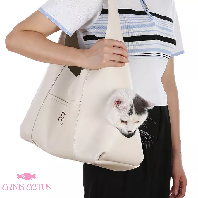 Túi xách Chó Mèo thời trang kèm dây bảo vệ và dây dẫn tích hợp bảo vệ anh toàn cho bé khi di chuyển, balo cho chó và mèo