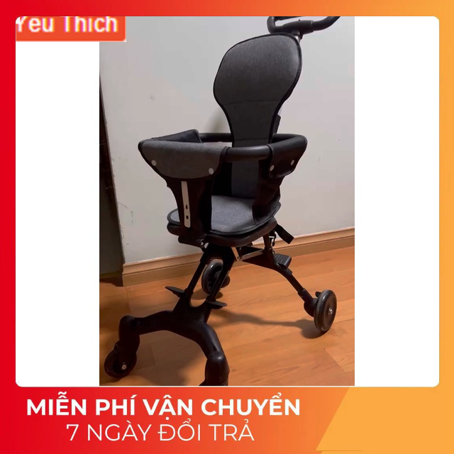 Xe đẩy cho bé, Xe đẩy gấp gọn em bé đi du lịch siêu gọn nhẹ VBABY 520