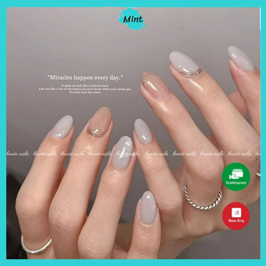 Nail Box Thạch Mix Màu Thiết Kế Vân Nhũ Sang Chảnh NB02 Nailbox Cao Cấp Tráng Gương Viền Nổi- annie nails