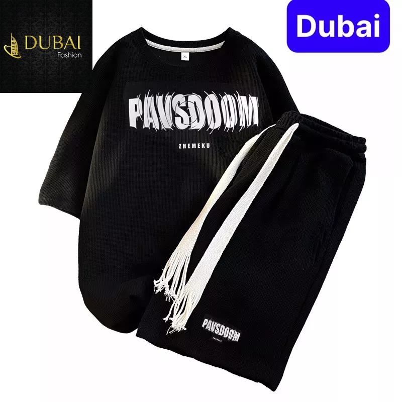 BỘ THỂ THAO NAM CHỮ PAVSDOOM, ĐỒ BỘ QUẦN ÁO MÙA HÈ CỘC TAY VẢI ĐẸP SÀNH ĐIỆU VIP - DUBAI FASHION
