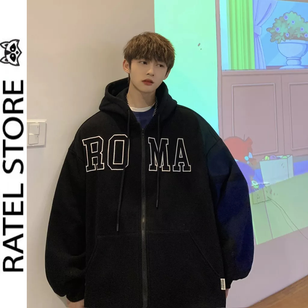 Áo Khoác Local Brand Jacket Hoodie Zip Nỉ   Nam Nữ " ROMA " Unisex Form Rộng | BigBuy360 - bigbuy360.vn