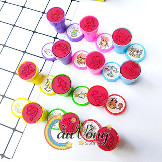 Bộ Con Dấu 12 Cung Hoàng Đạo Theo Phong Cách Chibi đóng dấu trang trí, sáng tạo cho bé