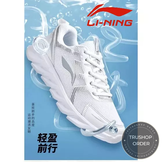 Giày thể thao Lining nữ ARHN 2022 chính hãng 3 màu Đen - Hồng - Trắng