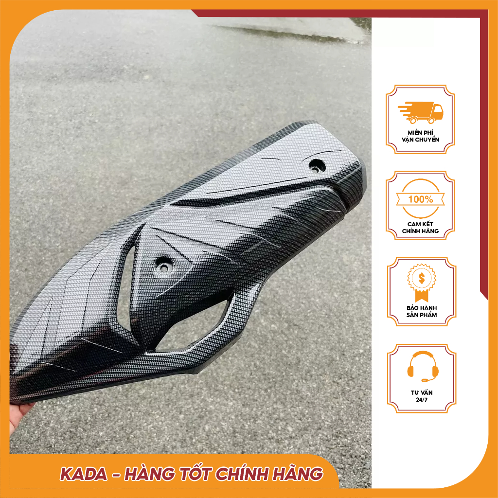 Ốp Bô Vario Cacbon và Xi Bảo Vệ Xe Honda Vario 2022 - 2023 – Chống Trầy Xước, Bỏng bô chính hãng Artistar