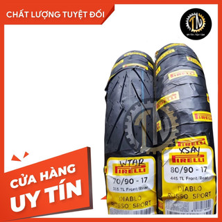Vỏ xe Pirelli Rosso Sport size 17 70/90-80/90 cho Exciter, loại không ruột