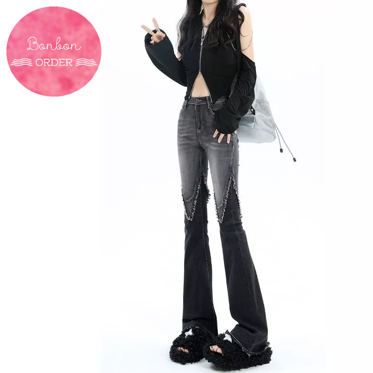 QUẦN JEAN ULZZANG OMBRE ỐNG LOE CỰC CHẤT