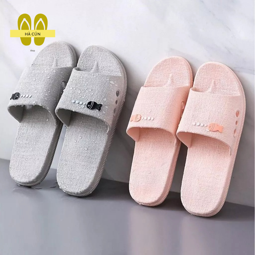 Dép đi trong nhà Văn Phòng, Nhà Tắm Hình Cá Nhựa,Siêu Nhẹ, Chống trơn