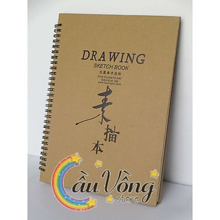 Sổ Ký Họa Drawing Sketchbook 160gsm Kích Thước 19 x 26.5cm Vẽ Phác Thảo, Vẽ Chuyên Nghiệp