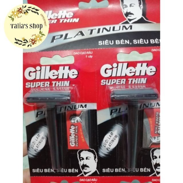Dao cạo Gillette cán đen thay lưỡi lam