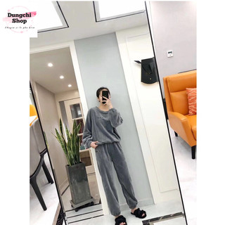 Bộ nỉ nhung D studio mặc nhà cực ấm