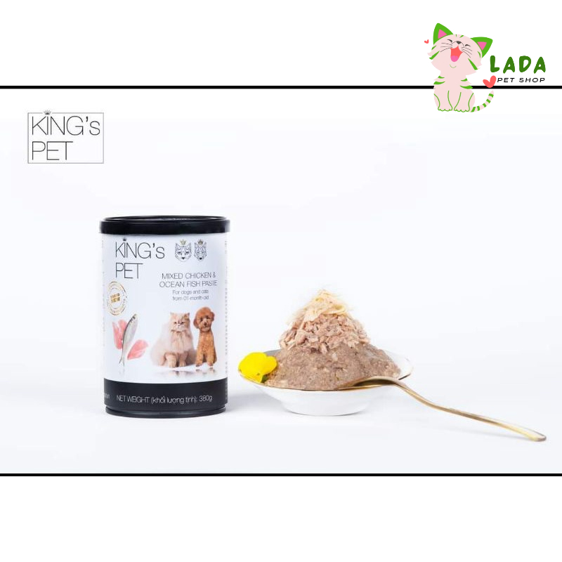 PATE HỖN HỢP CHO CHÓ MÈO KINGPET KING'SPET KING'S PET LON 380G
