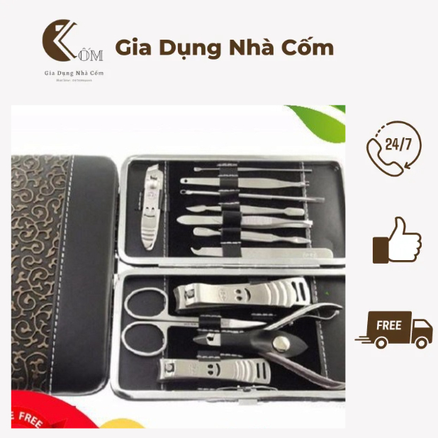 Bộ cắt móng tay 12 món.