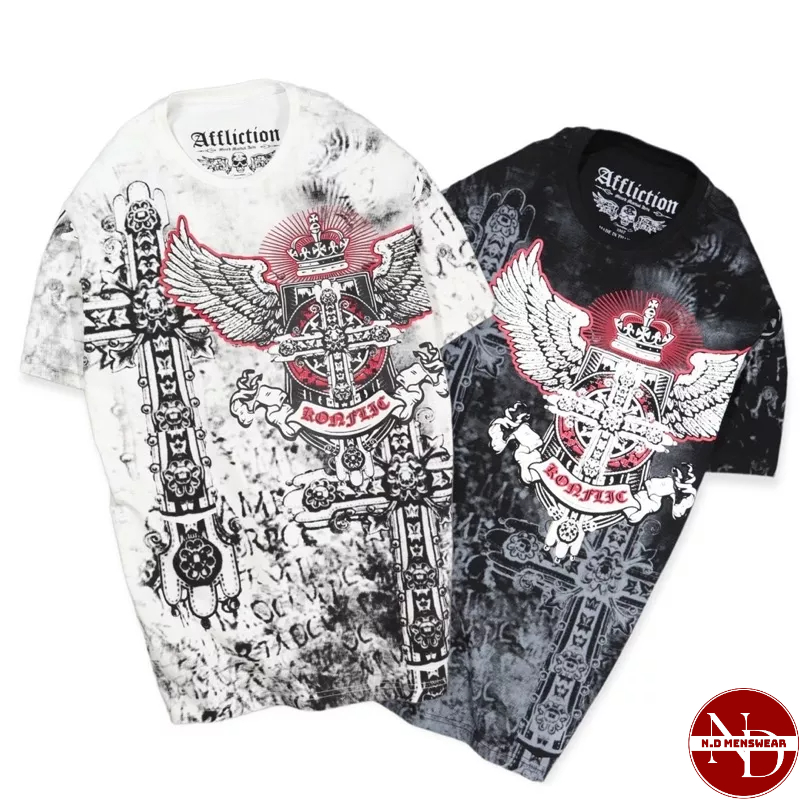 ÁO THUN NAM CỔ TRÒN HOẠ TIẾT - N.D MENSWEAR