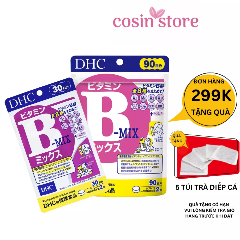 Viên Uống Vitamin B Tổng Hợp DHC Vitamin B Mix 180 Viên 90 Ngày Dùng 30 Ngày Dùng Bổ Sung Vitamin B Cosin Store