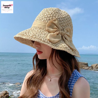 Nón cói móc tay nơ to tiểu thư