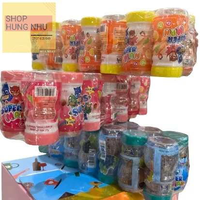 Combo sỉ 14 lọ kẹo dẻo trái cây Superman Canxi chính hãng bổ sung Calcium và Vitamin D3 cho bé