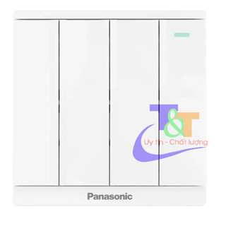 [Moderva] Bộ 4 công tắc 2 chiều Panasonic Trắng/Vàng/Xám