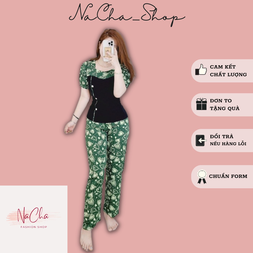 Đồ bộ mặc nhà nữ, bộ ngủ nữ chất lụa mango quần dài phối borip Thái loại 1 mịm mát