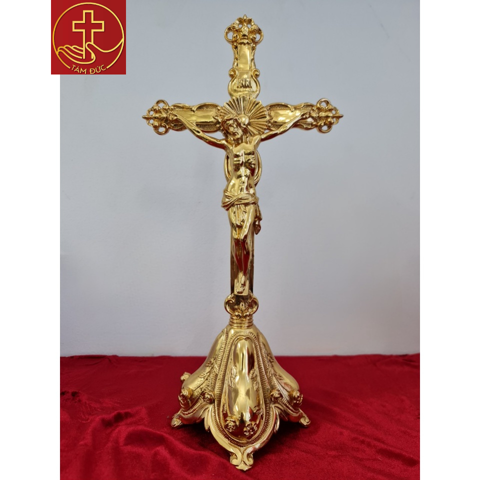 Thánh Giá hoa hồng - Vật Phẩm Công Giáo Gratia - Tượng Công Giáo - Tượng đồng