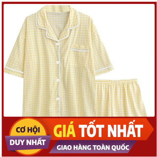 Đồ ngủ nữ lụa, pijama lụa mặc nhà phong cách Hàn đơn giản dễ thương