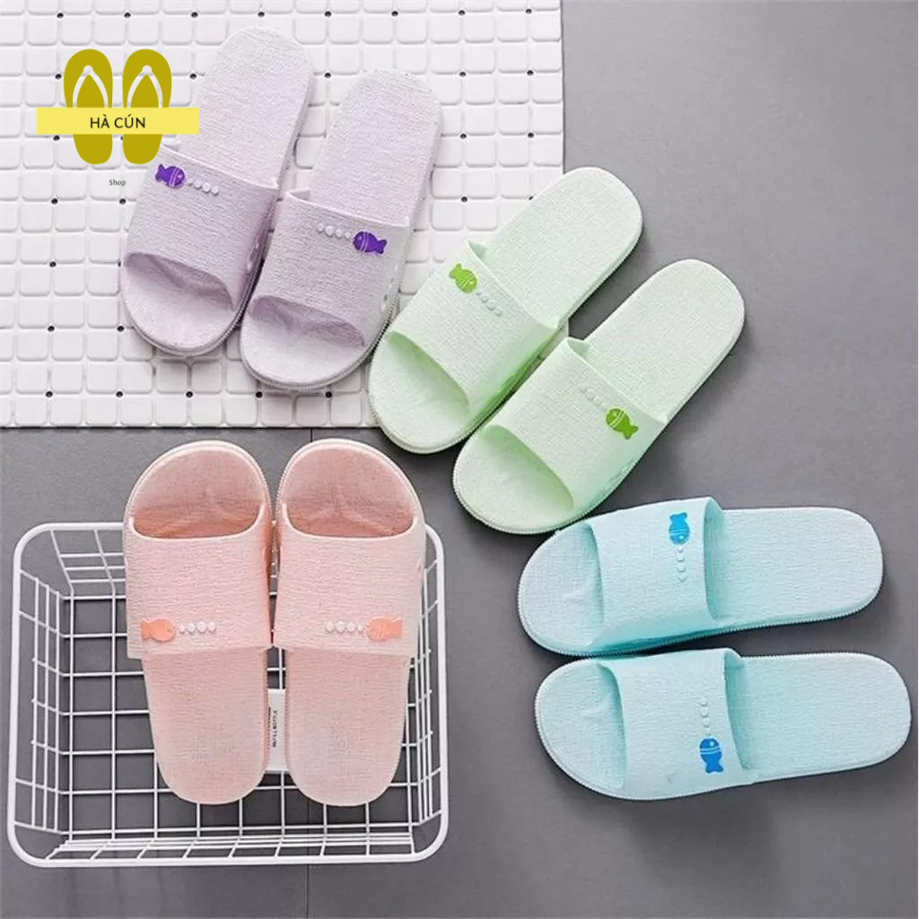 Dép đi trong nhà Văn Phòng, Nhà Tắm Hình Cá Nhựa,Siêu Nhẹ, Chống trơn