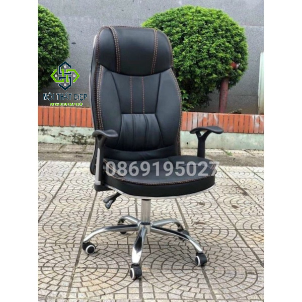 Ghế Xoay Văn Phòng Da Si VP-640 Ghế Làm Việc Tại Nhà, Ngã Lưng 145 Độ, Có Nâng Hạ Cao Thấp, Lưng Cao