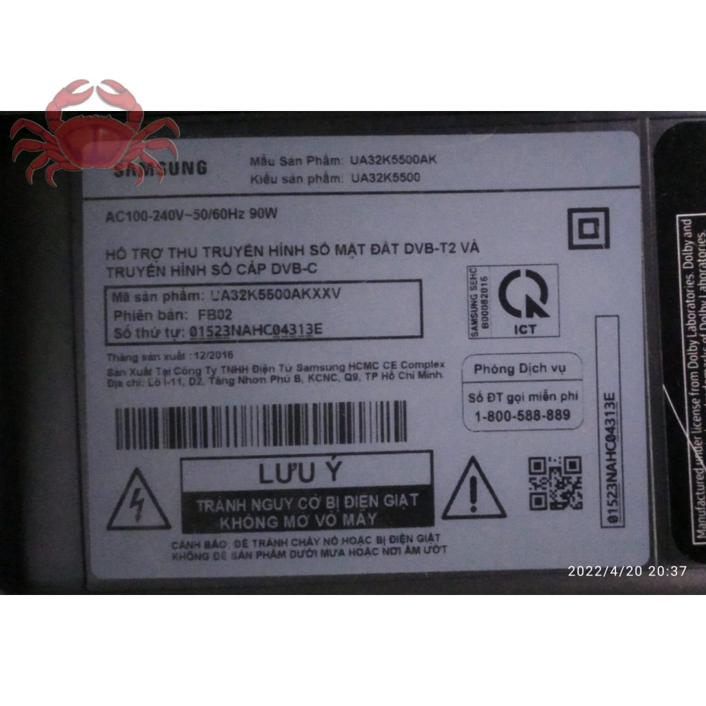 Bo mạch, Loa TV Samsung UA32K5500AK