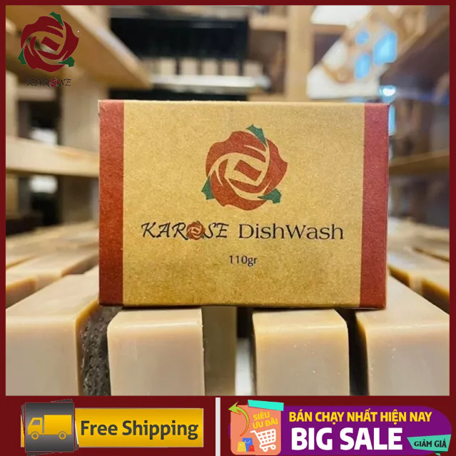 Sáp Rửa Tay / Rửa Bát Hữu Cơ Karose 115gr (Tặng Kèm Túi Lưới)