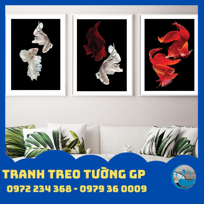 tranh treo tường 3D hiện đại-07/ Gỗ Hàn Quốc phủ melalin - chịu nước chống muối mọt/Khổ ngang 50x75x 3 tấm