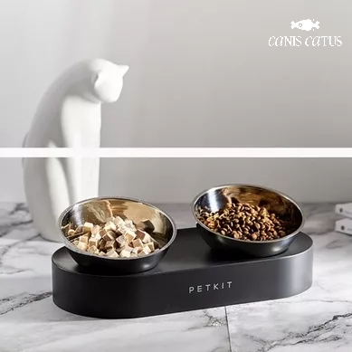 Bát đôi inox kháng khuẩn, chống gù lưng PETKIT, chén ăn cho chó mèo, Chén ăn PETKIT.