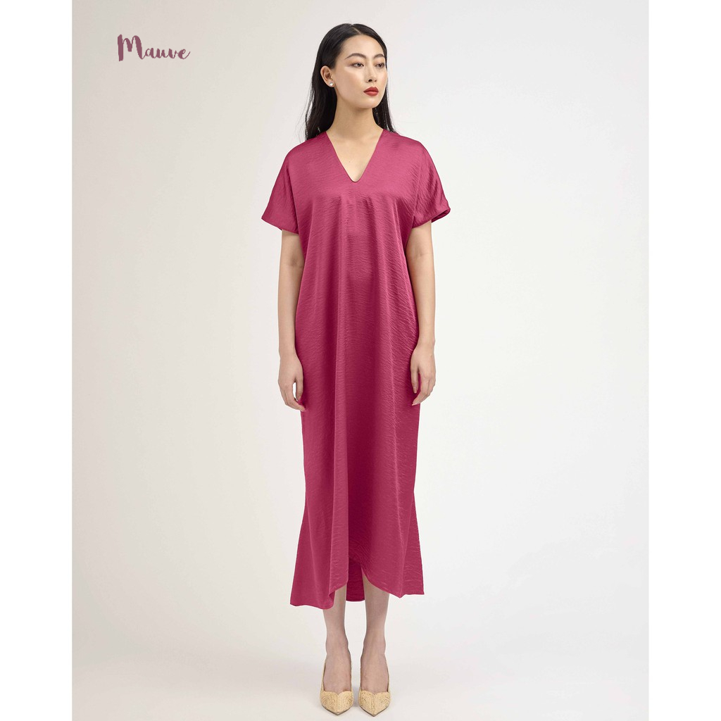 Đầm lụa dáng đuôi cá cổ tim Mauve Mermaid dress