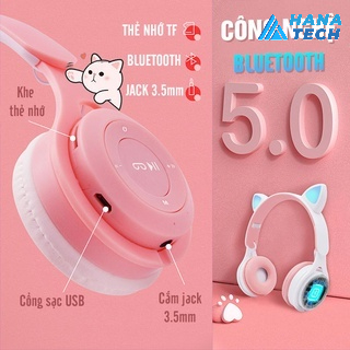 HEADPHONE KHÔNG DÂY TAI THỎ - ÂM THANH CỰC HAY - TAI MÈO