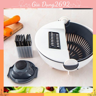 Bộ Dụng Cụ Nạo Rau Củ Quả Kèm Rổ 9 Trong 1 Đa Năng Tiện Dụng