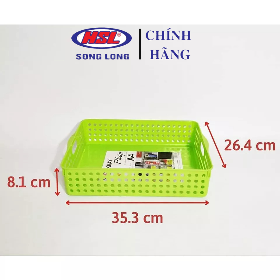 Khay Nhựa Đựng Đồ Khay Chữ Nhật A4 Song Long 2347