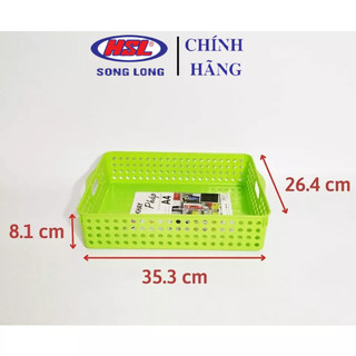 Khay nhựa đựng đồ khay chữ nhật a4 song long 2347