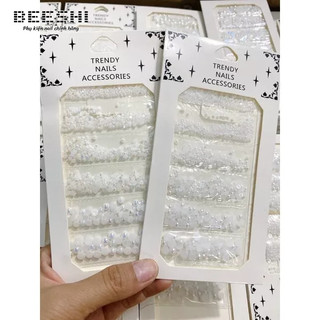 Trai nửa nail, ngọc trai nửa mix 6 size- beeshi shop nail