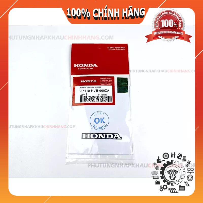 Tem HONDA 50 60 65 70MM chính hãng Honda