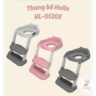  Thang bô vệ sinh Holla thang bô Holla có thể gấp gọn phù hợp nhiều loại bồn cầu cho bé từ 0-7 tuổi 