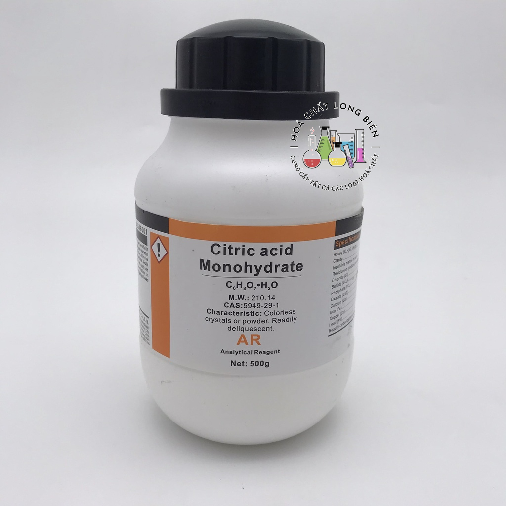 Hóa chất Citric acid monohydrate         cas:5949-29-1          500g