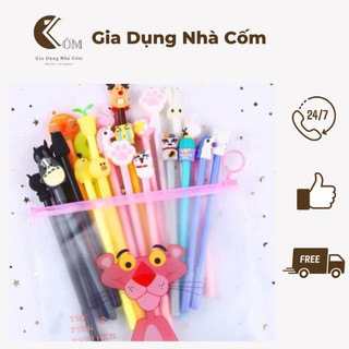 Bút bi cute hoạt hình đựng trong túi zip