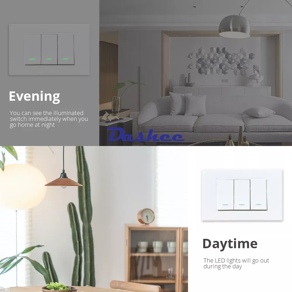 Công tắc thông minh, chuẩn zigbee,Công tắc mặt 3, chữ nhật, nhà thông minh, công tắc dạng cơ, smarthome