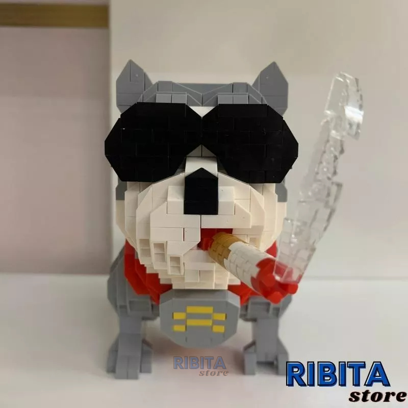 Mô hình lắp ráp kiểu LEGO thú cưng chó Pug xinh xắn - Giúp trẻ em rèn luyện khả năng sáng tạo và tư duy logic ribita 430