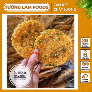 Cơm Cháy Chiên Mắm Hành 1 Gói 3 Miếng Thơm Ngon Đậm Vị 120gr