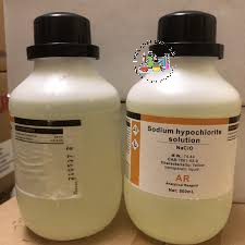 Hóa chất Sodium hypochlorite solution           cas:7681-52-9      500ml