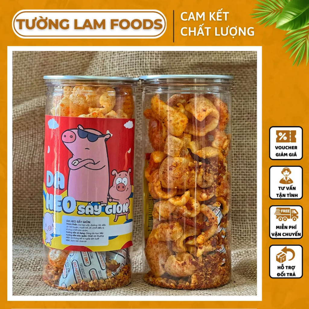 Da Heo Sốc Muối Ớt - Da Heo Chiên Giòn Rụm Ăn Là Nghiền 180gr